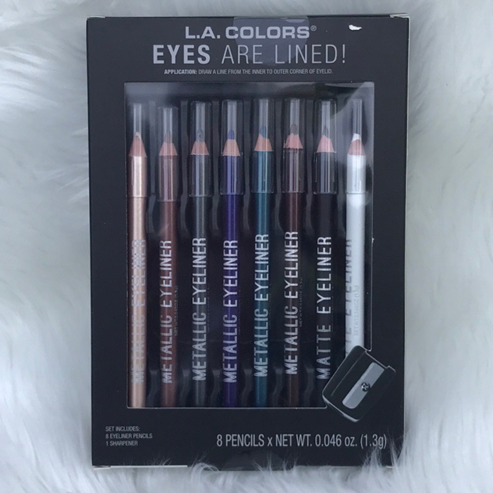 5/$25 L.A. Colors Metallic Eye Liner New 8 Pc.